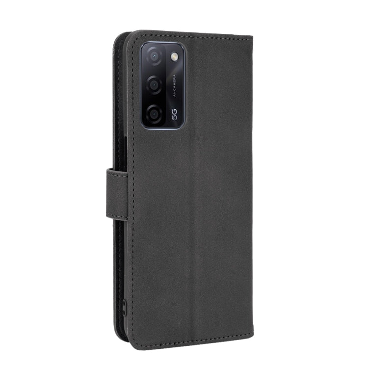 For OPPO A55 5G Solid Color Skin Feel Magnetic Buckle Horizontal Flip Calf Texture PU Leather Case with Holder & Card Slots & Wallet