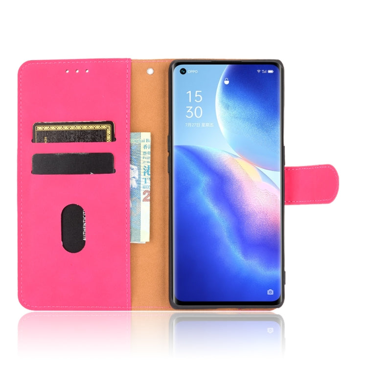 For OPPO Reno5 Pro+ Solid Color Skin Feel Magnetic Buckle Horizontal Flip Calf Texture PU Leather Case with Holder & Card Slots & Wallet