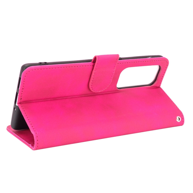 For OPPO Reno5 Pro+ Solid Color Skin Feel Magnetic Buckle Horizontal Flip Calf Texture PU Leather Case with Holder & Card Slots & Wallet