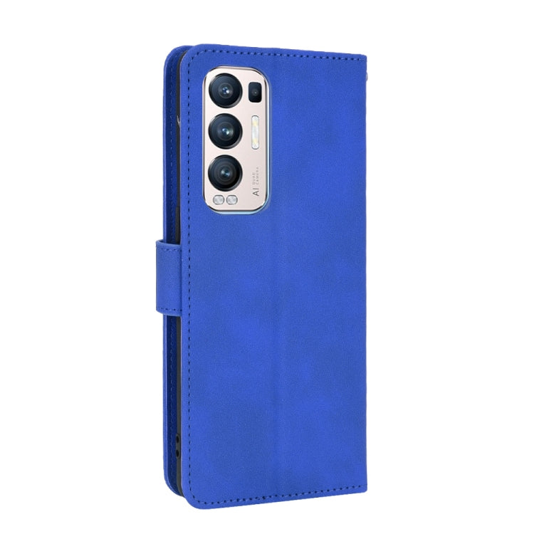 For OPPO Reno5 Pro+ Solid Color Skin Feel Magnetic Buckle Horizontal Flip Calf Texture PU Leather Case with Holder & Card Slots & Wallet