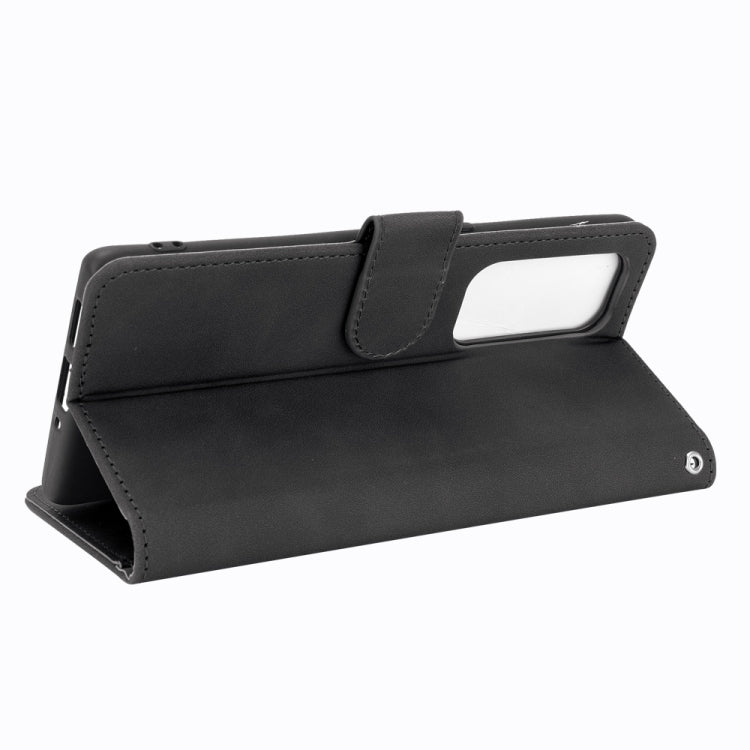 For OPPO Reno5 Pro+ Solid Color Skin Feel Magnetic Buckle Horizontal Flip Calf Texture PU Leather Case with Holder & Card Slots & Wallet