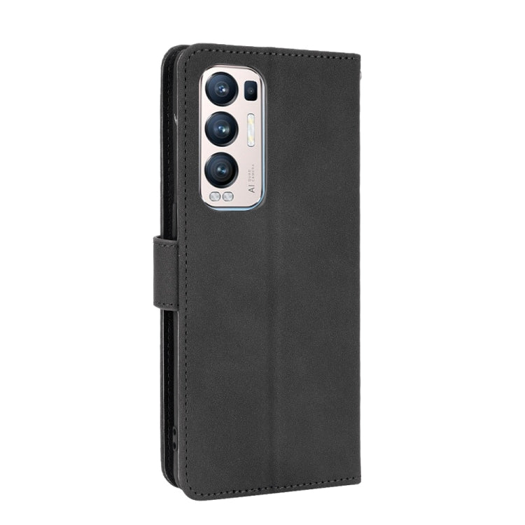 For OPPO Reno5 Pro+ Solid Color Skin Feel Magnetic Buckle Horizontal Flip Calf Texture PU Leather Case with Holder & Card Slots & Wallet