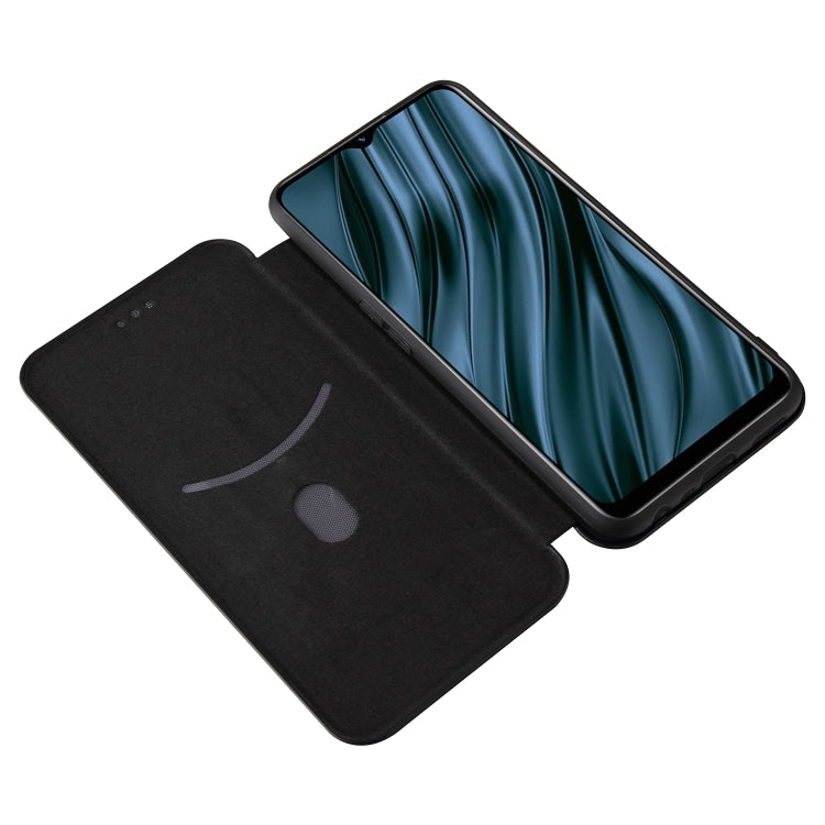 For OPPO Realme V11 5G Carbon Fiber Texture Horizontal Flip TPU + PC + PU Leather Case with Card Slot