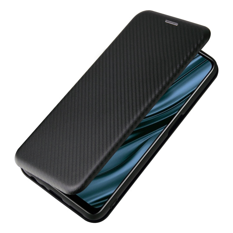 For OPPO Realme V11 5G Carbon Fiber Texture Horizontal Flip TPU + PC + PU Leather Case with Card Slot