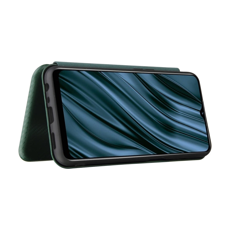 For OPPO Realme V11 5G Carbon Fiber Texture Horizontal Flip TPU + PC + PU Leather Case with Card Slot