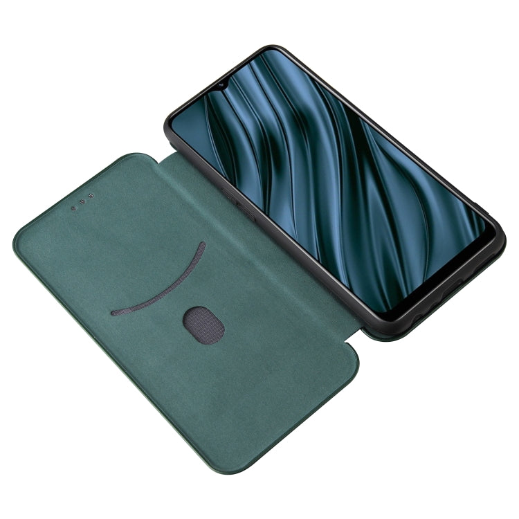 For OPPO Realme V11 5G Carbon Fiber Texture Horizontal Flip TPU + PC + PU Leather Case with Card Slot