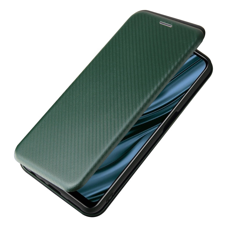 For OPPO Realme V11 5G Carbon Fiber Texture Horizontal Flip TPU + PC + PU Leather Case with Card Slot
