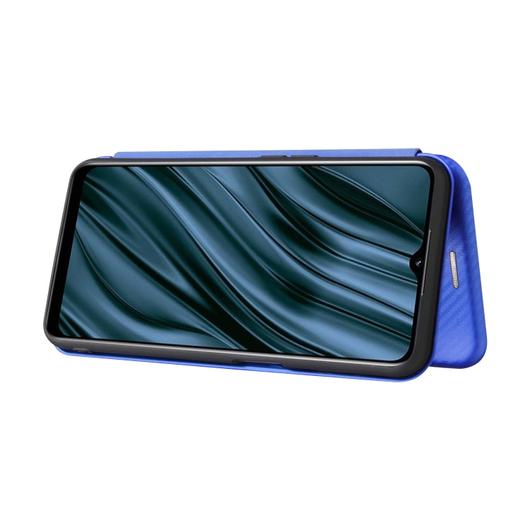 For OPPO Realme V11 5G Carbon Fiber Texture Horizontal Flip TPU + PC + PU Leather Case with Card Slot