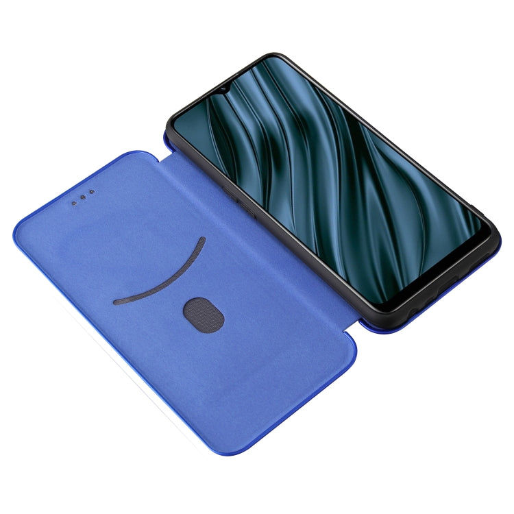 For OPPO Realme V11 5G Carbon Fiber Texture Horizontal Flip TPU + PC + PU Leather Case with Card Slot
