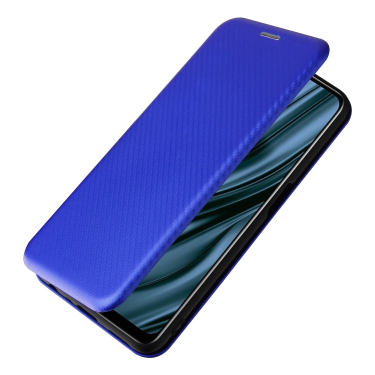 For OPPO Realme V11 5G Carbon Fiber Texture Horizontal Flip TPU + PC + PU Leather Case with Card Slot