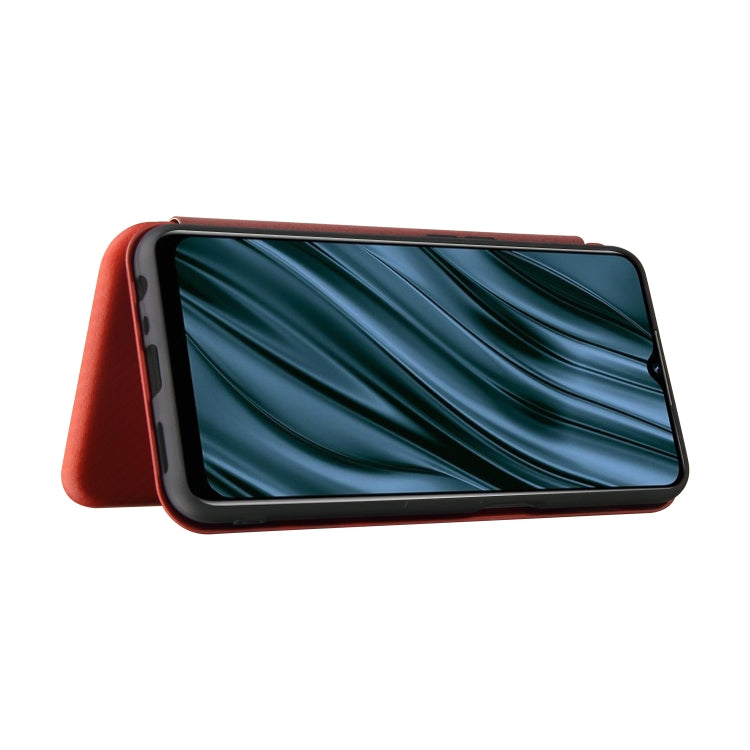 For OPPO Realme V11 5G Carbon Fiber Texture Horizontal Flip TPU + PC + PU Leather Case with Card Slot