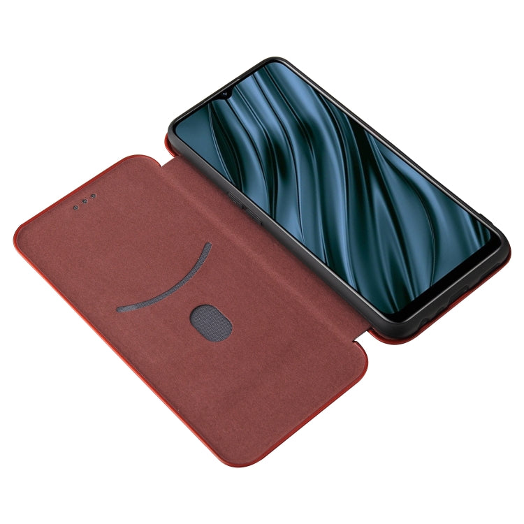 For OPPO Realme V11 5G Carbon Fiber Texture Horizontal Flip TPU + PC + PU Leather Case with Card Slot