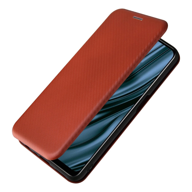 For OPPO Realme V11 5G Carbon Fiber Texture Horizontal Flip TPU + PC + PU Leather Case with Card Slot