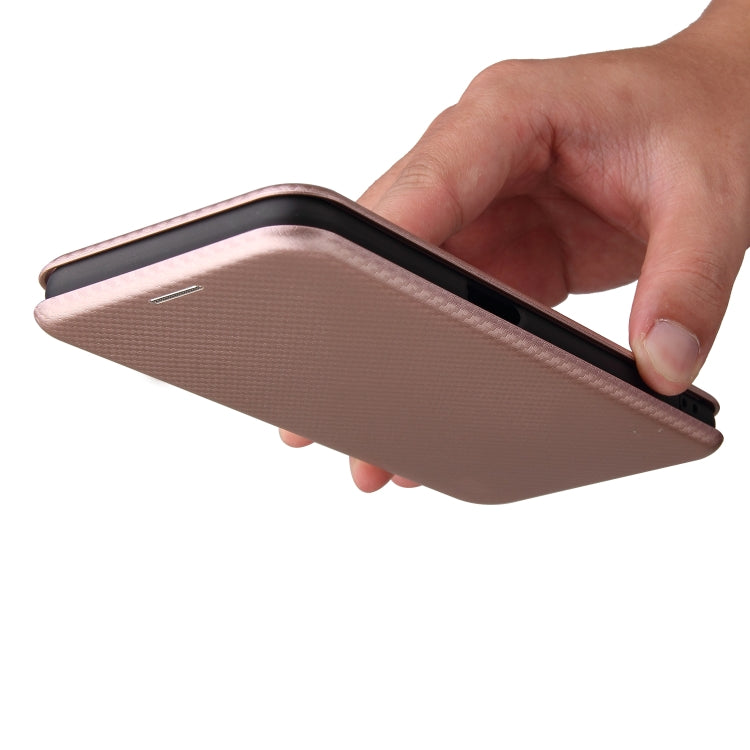 For OPPO Realme V11 5G Carbon Fiber Texture Horizontal Flip TPU + PC + PU Leather Case with Card Slot