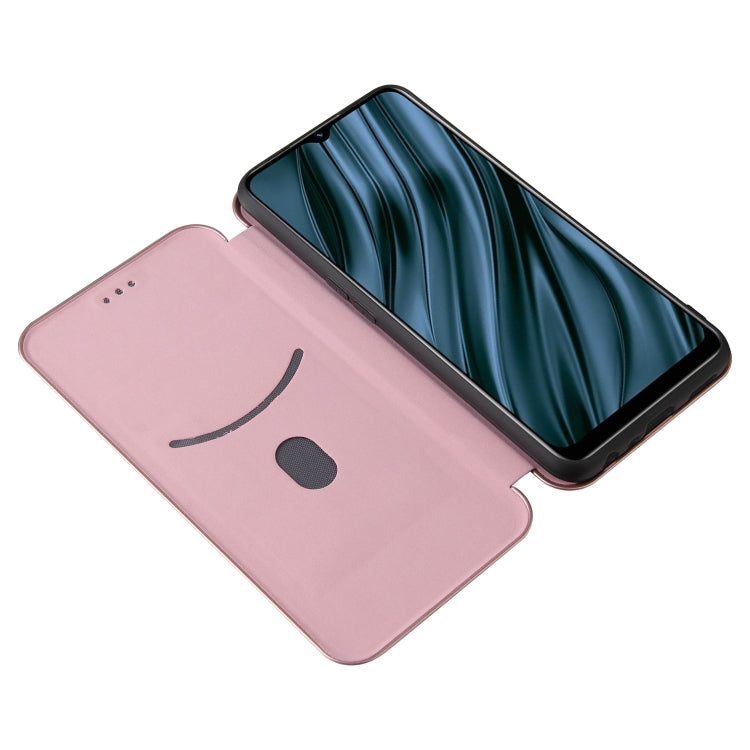 For OPPO Realme V11 5G Carbon Fiber Texture Horizontal Flip TPU + PC + PU Leather Case with Card Slot