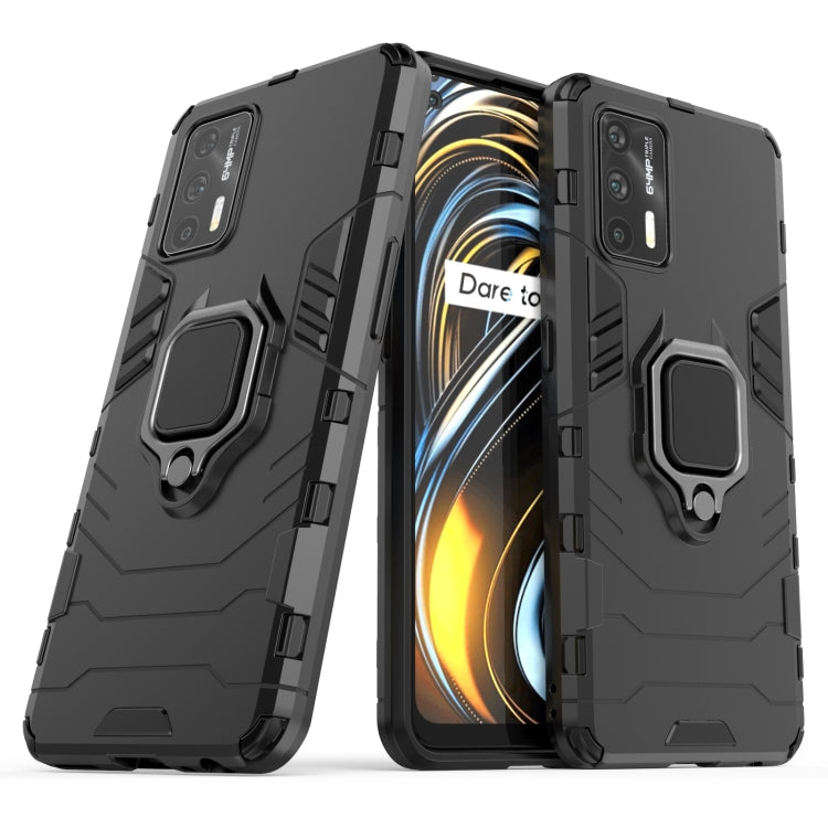 For OPPO Realme GT 5G PC + TPU Shockproof Protective Case with Magnetic Ring Holder