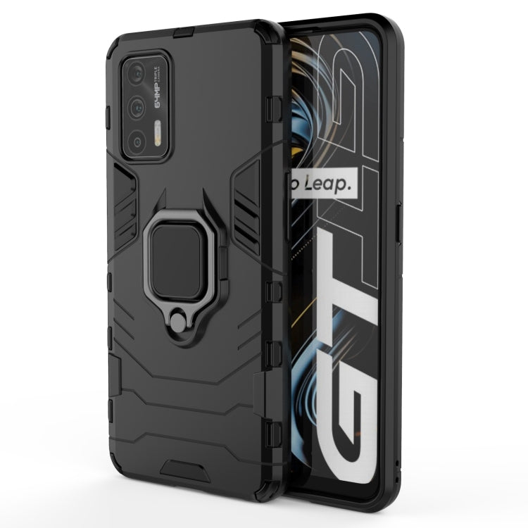 For OPPO Realme GT 5G PC + TPU Shockproof Protective Case with Magnetic Ring Holder