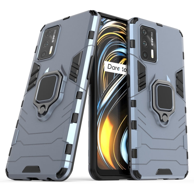 For OPPO Realme GT 5G PC + TPU Shockproof Protective Case with Magnetic Ring Holder