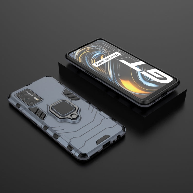 For OPPO Realme GT 5G PC + TPU Shockproof Protective Case with Magnetic Ring Holder