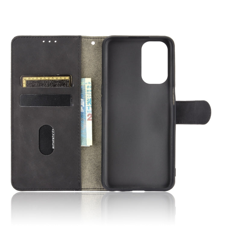 For Oppo A93 5G Solid Color Skin Feel Magnetic Buckle Horizontal Flip Calf Texture PU Leather Case with Holder & Card Slots & Wallet