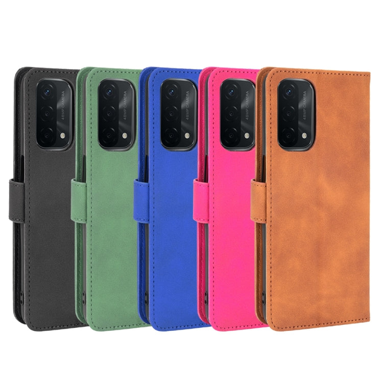 For Oppo A93 5G Solid Color Skin Feel Magnetic Buckle Horizontal Flip Calf Texture PU Leather Case with Holder & Card Slots & Wallet
