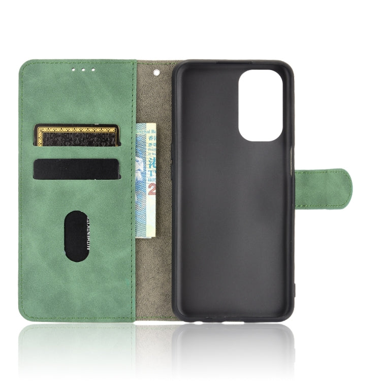 For Oppo A93 5G Solid Color Skin Feel Magnetic Buckle Horizontal Flip Calf Texture PU Leather Case with Holder & Card Slots & Wallet