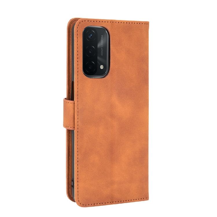 For Oppo A93 5G Solid Color Skin Feel Magnetic Buckle Horizontal Flip Calf Texture PU Leather Case with Holder & Card Slots & Wallet
