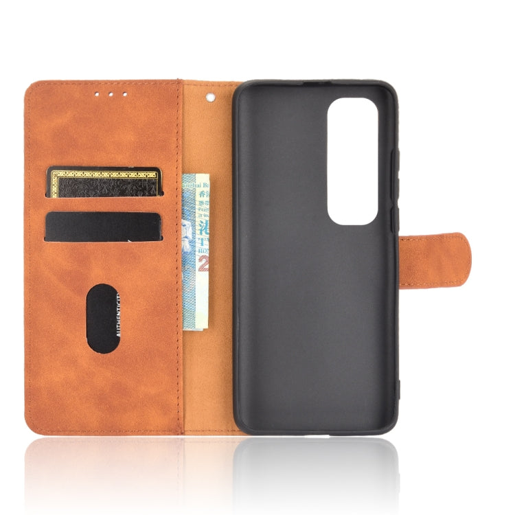 For Xiaomi Mi 10S Solid Color Skin Feel Magnetic Buckle Horizontal Flip Calf Texture PU Leather Case with Holder & Card Slots & Wallet