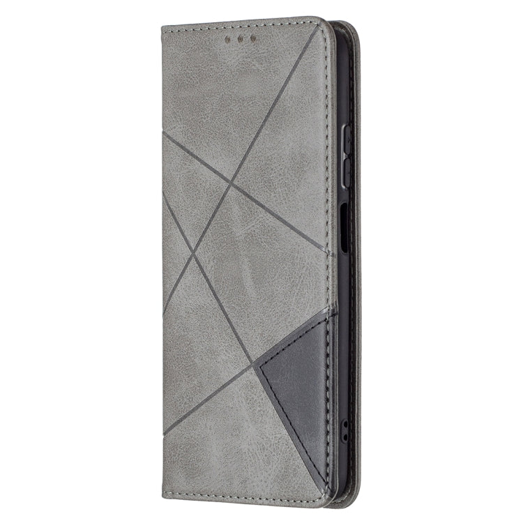 For Xiaomi Redmi Note 10 4G / Note 10s Rhombus Texture Horizontal Flip Magnetic Leather Case with Holder & Card Slots