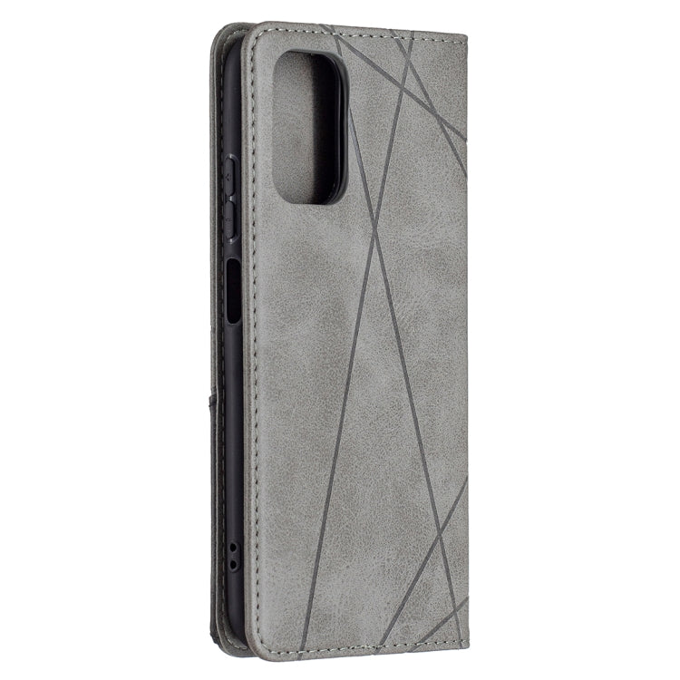 For Xiaomi Redmi Note 10 4G / Note 10s Rhombus Texture Horizontal Flip Magnetic Leather Case with Holder & Card Slots