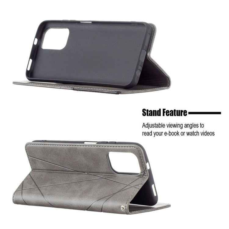 For Xiaomi Redmi Note 10 4G / Note 10s Rhombus Texture Horizontal Flip Magnetic Leather Case with Holder & Card Slots