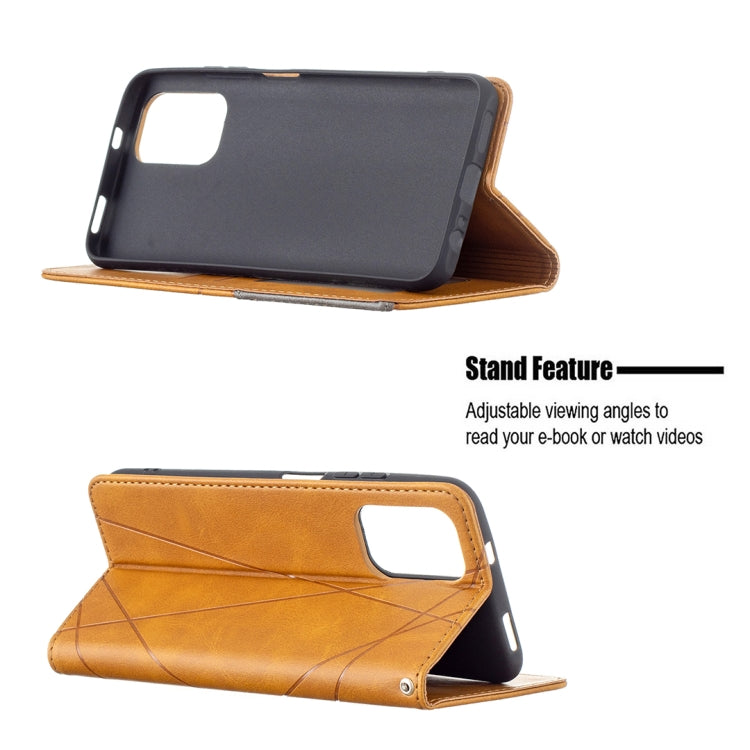 For Xiaomi Redmi Note 10 4G / Note 10s Rhombus Texture Horizontal Flip Magnetic Leather Case with Holder & Card Slots