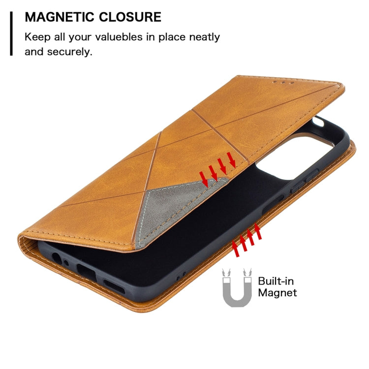For Xiaomi Redmi Note 10 4G / Note 10s Rhombus Texture Horizontal Flip Magnetic Leather Case with Holder & Card Slots