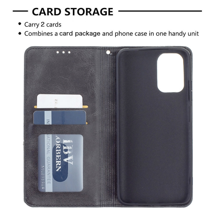 For Xiaomi Redmi Note 10 4G / Note 10s Rhombus Texture Horizontal Flip Magnetic Leather Case with Holder & Card Slots