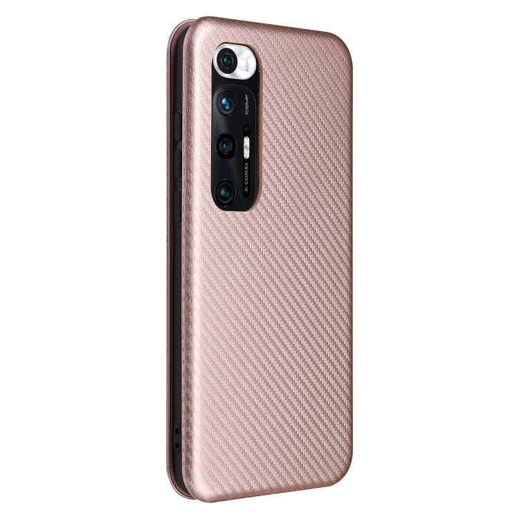 For Xiaomi Mi 10S Carbon Fiber Texture Horizontal Flip TPU + PC + PU Leather Case with Card Slot