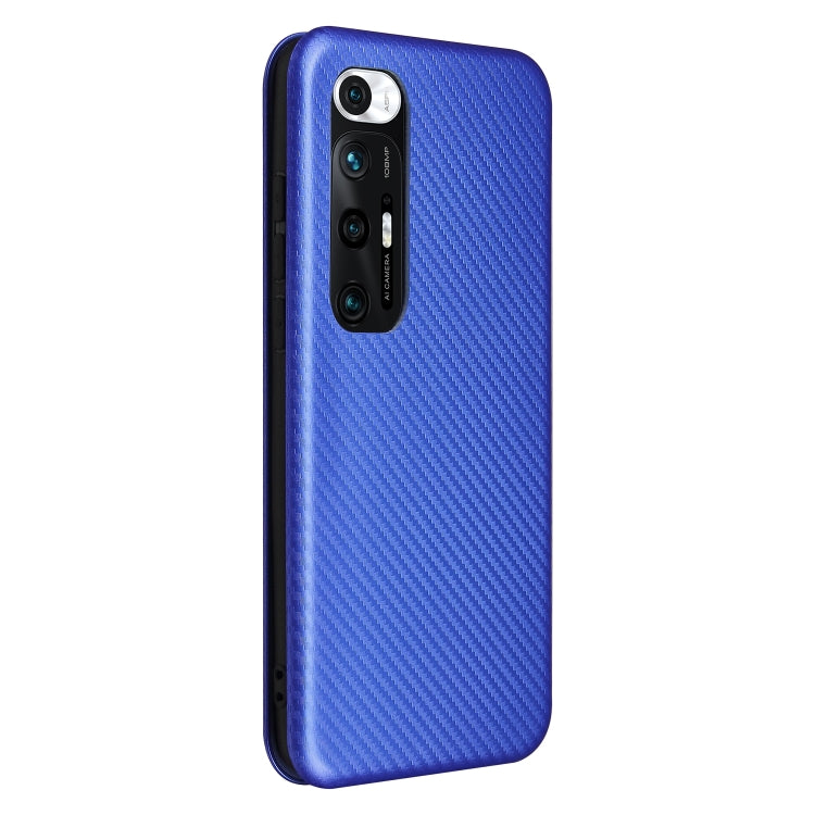 For Xiaomi Mi 10S Carbon Fiber Texture Horizontal Flip TPU + PC + PU Leather Case with Card Slot