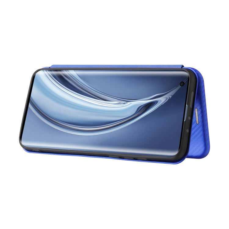 For Xiaomi Mi 10S Carbon Fiber Texture Horizontal Flip TPU + PC + PU Leather Case with Card Slot