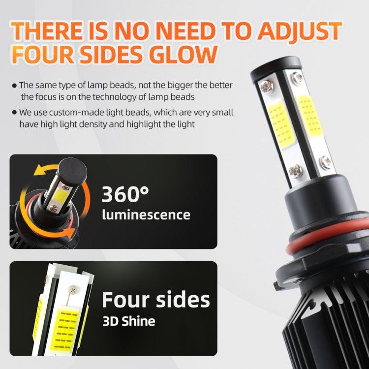 M6 9006 / HB4 2 PCS DC9-36V / 25W / 6000K / 2500LM IP68 Waterproof Car LED Headlight(Cold White Light)