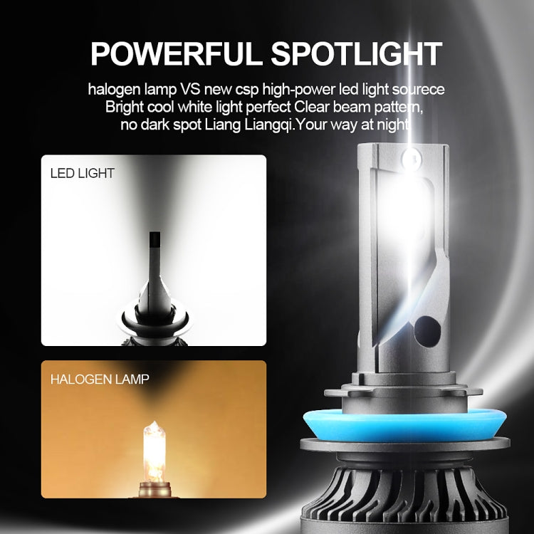 P1 H11 2 PCS DC9-36V / 30W / 6000K / 10000LM IP68 Waterproof Car LED Headlight(Cold White Light)