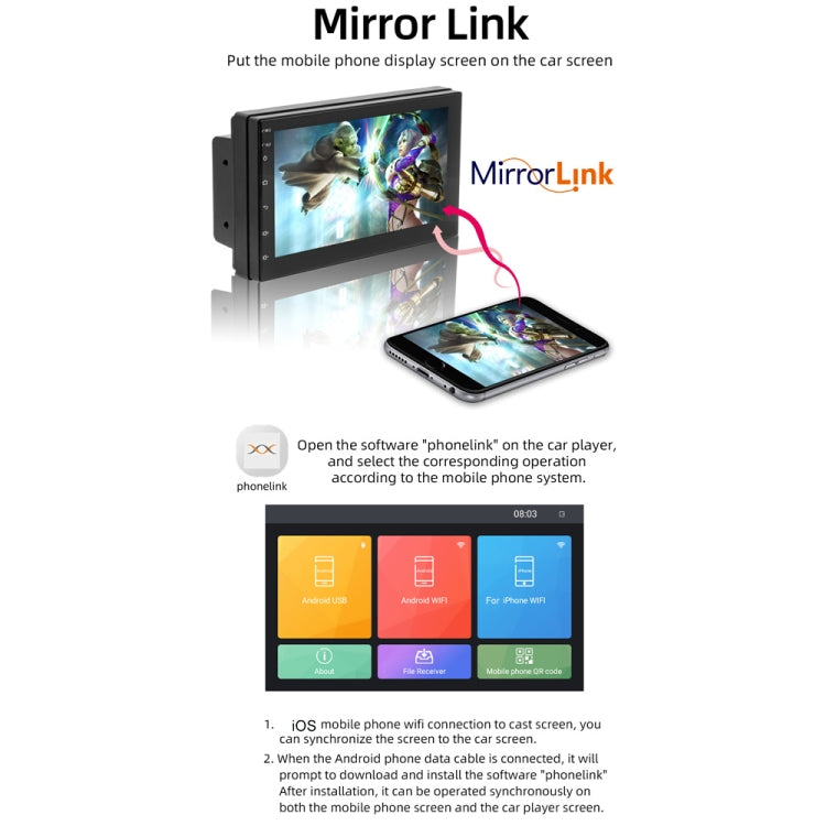 9210SE Car 7-inch HD Android Navigation GPS Bluetooth WiFi Integrated Machine, Support FM / Mobile Phone Connection / RDS / Alcohol Test Function