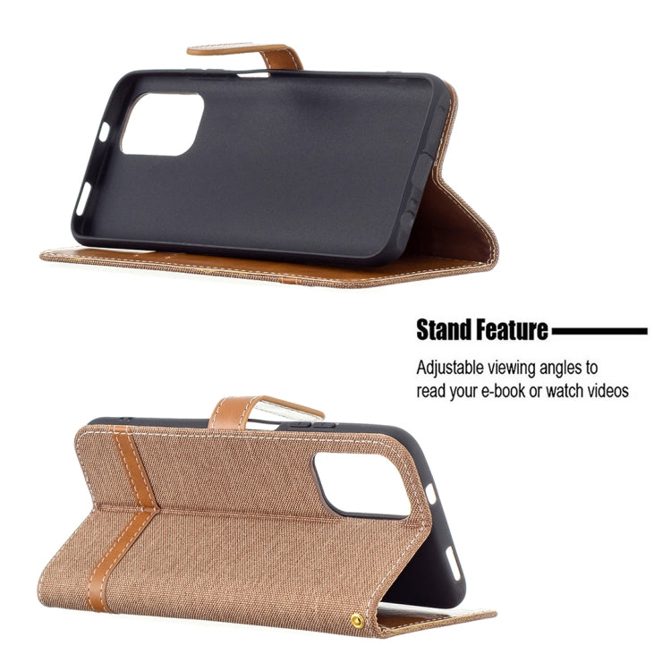 For Xiaomi Redmi Note 10 4G / Note 10S Color Matching Denim Texture Horizontal Flip Leather Case with Holder & Card Slots & Wallet & Lanyard