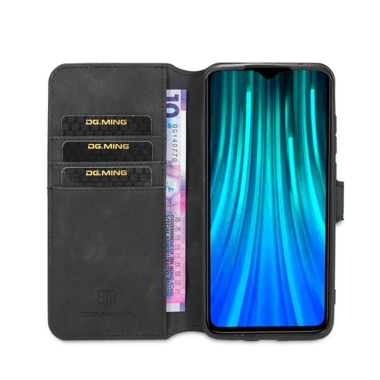 For Xiaomi Redmi Note 8 Pro DG.MING Retro Oil Side Horizontal Flip Case with Holder & Card Slots & Wallet