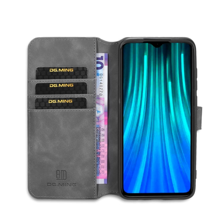 For Xiaomi Redmi Note 8 Pro DG.MING Retro Oil Side Horizontal Flip Case with Holder & Card Slots & Wallet