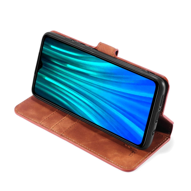 For Xiaomi Redmi Note 8 Pro DG.MING Retro Oil Side Horizontal Flip Case with Holder & Card Slots & Wallet