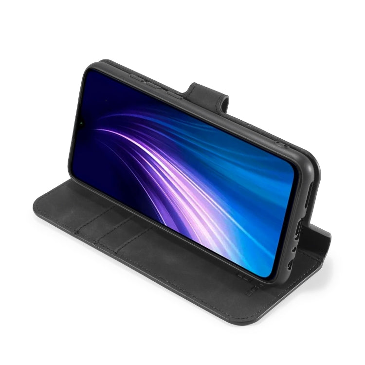 For Xiaomi Redmi Note 8 DG.MING Retro Oil Side Horizontal Flip Case with Holder & Card Slots & Wallet