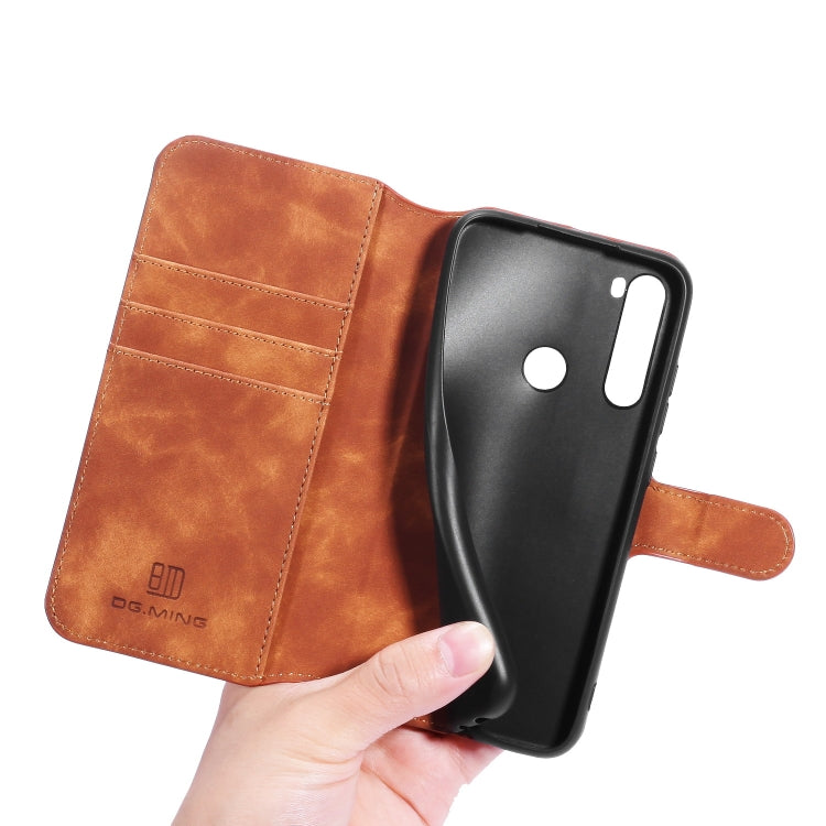 For Xiaomi Redmi Note 8 DG.MING Retro Oil Side Horizontal Flip Case with Holder & Card Slots & Wallet