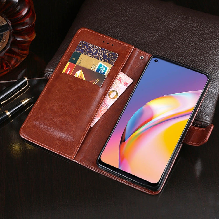For OPPO A94 idewei Crazy Horse Texture Horizontal Flip Leather Case with Holder & Card Slots & Wallet