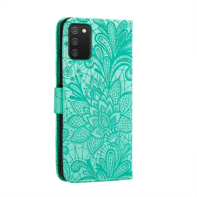 For Xiaomi Redmi 9T / Poco M3 Lace Flower Embossing Pattern Horizontal Flip Leather Case with Holder & Card Slots & Wallet & Photo Frame