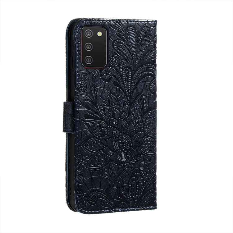 For Xiaomi Redmi 9T / Poco M3 Lace Flower Embossing Pattern Horizontal Flip Leather Case with Holder & Card Slots & Wallet & Photo Frame