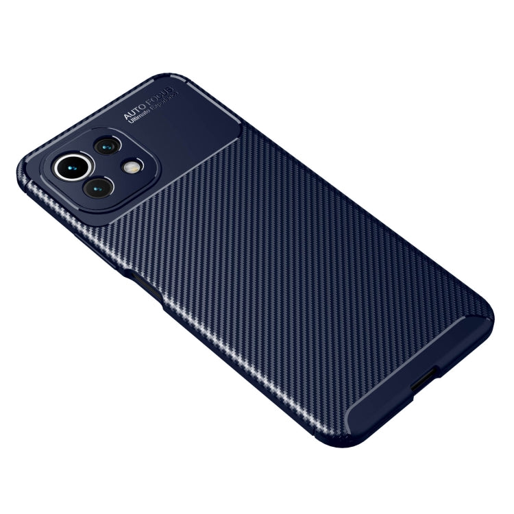 For Xiaomi Mi 11 Lite Carbon Fiber Texture Shockproof TPU Case
